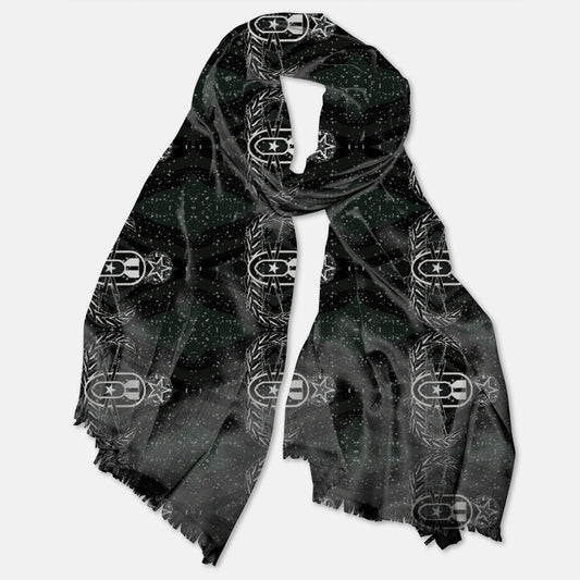 Print On Demand  - Pashmina Scarf - "Mid Century Modern EOD" (Dark)