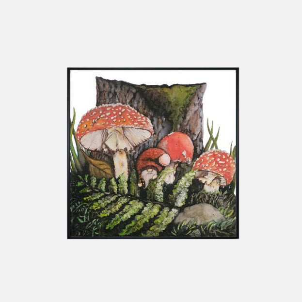 Print (12" x 12") - "Everyone Gnomes I'm a Fungi"