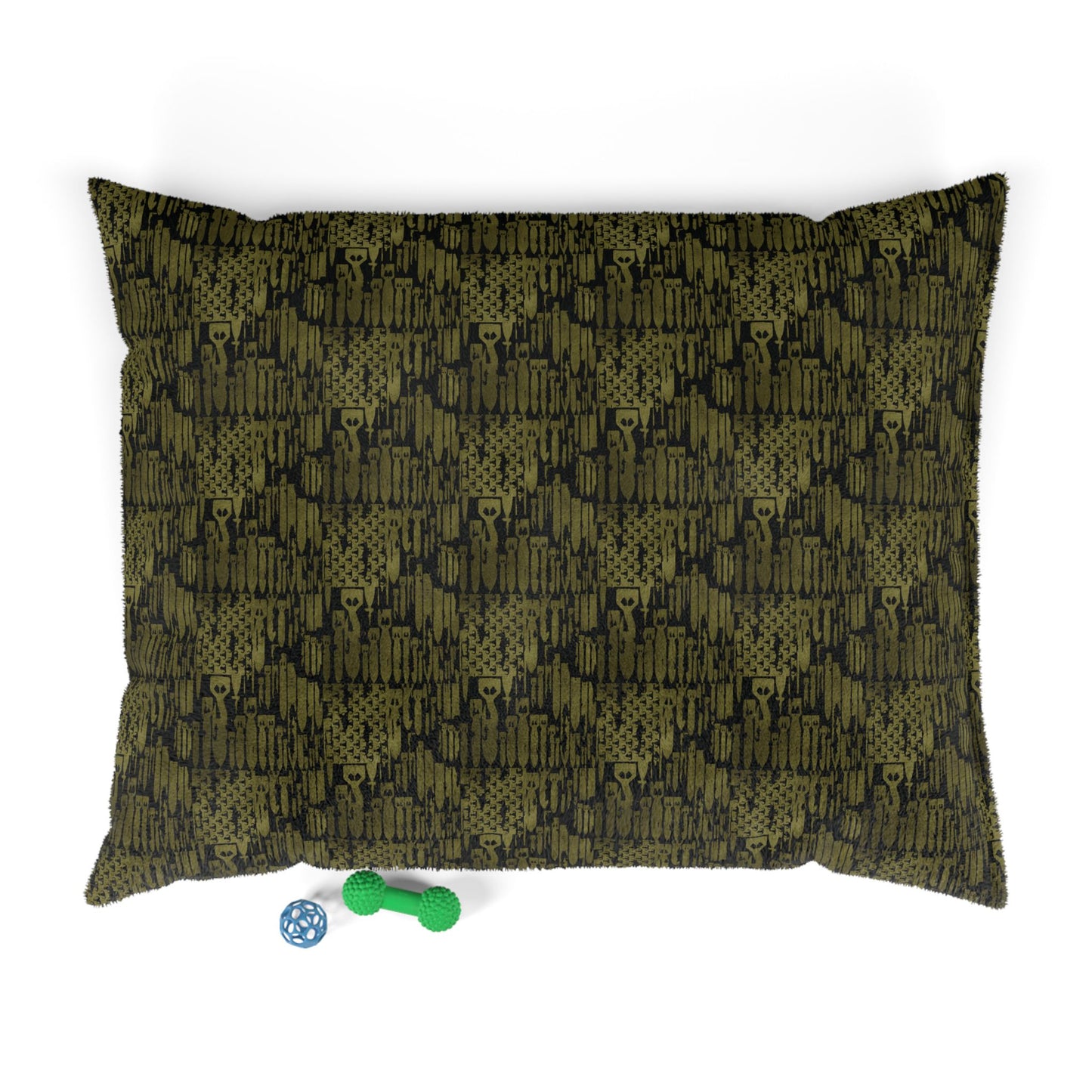 Pet Bed — "EOD Bomb Flag" (Olive on Black)