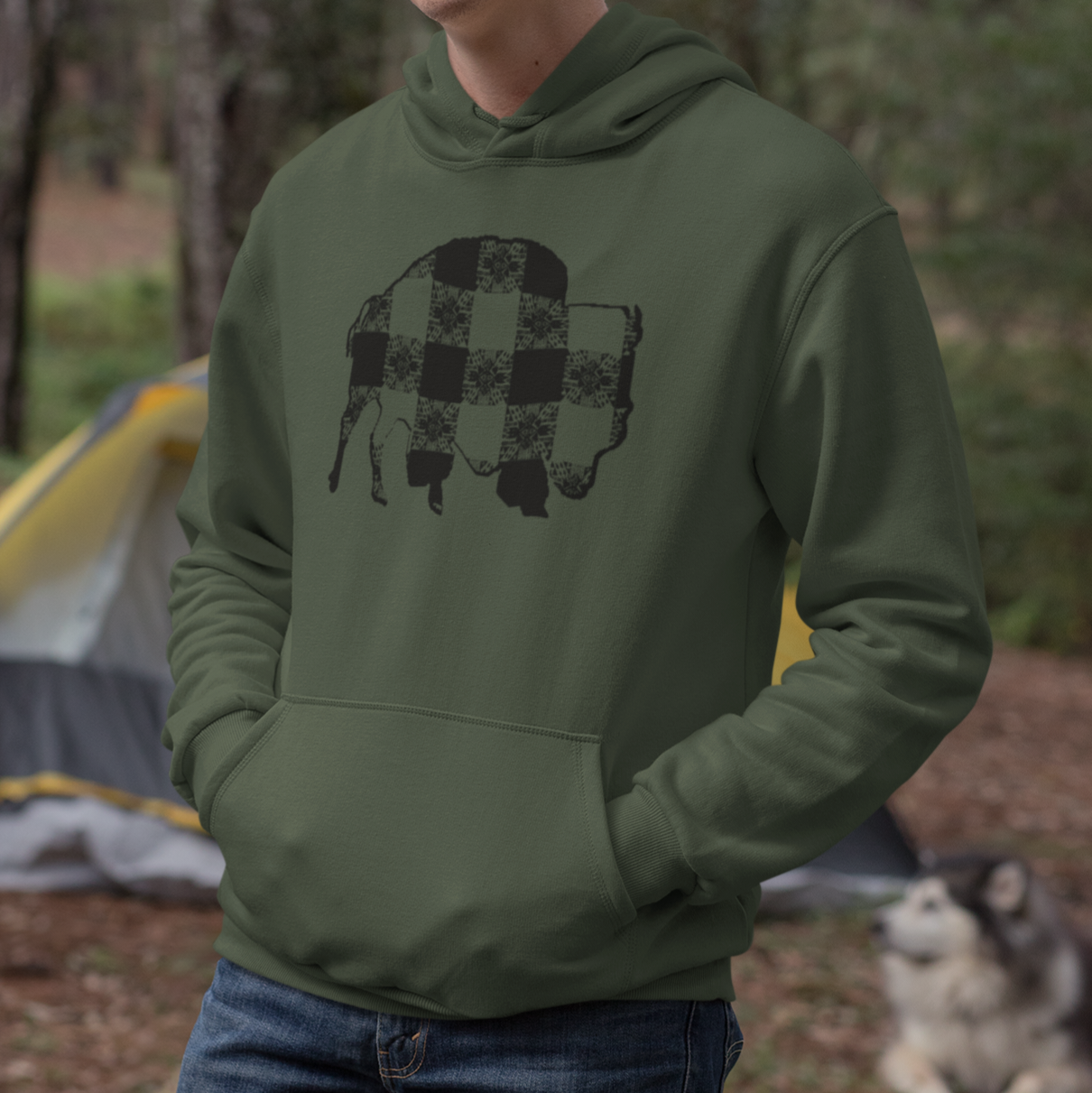 Buffalo Gals' Plaid Buffalo Hooded Sweat Shirt