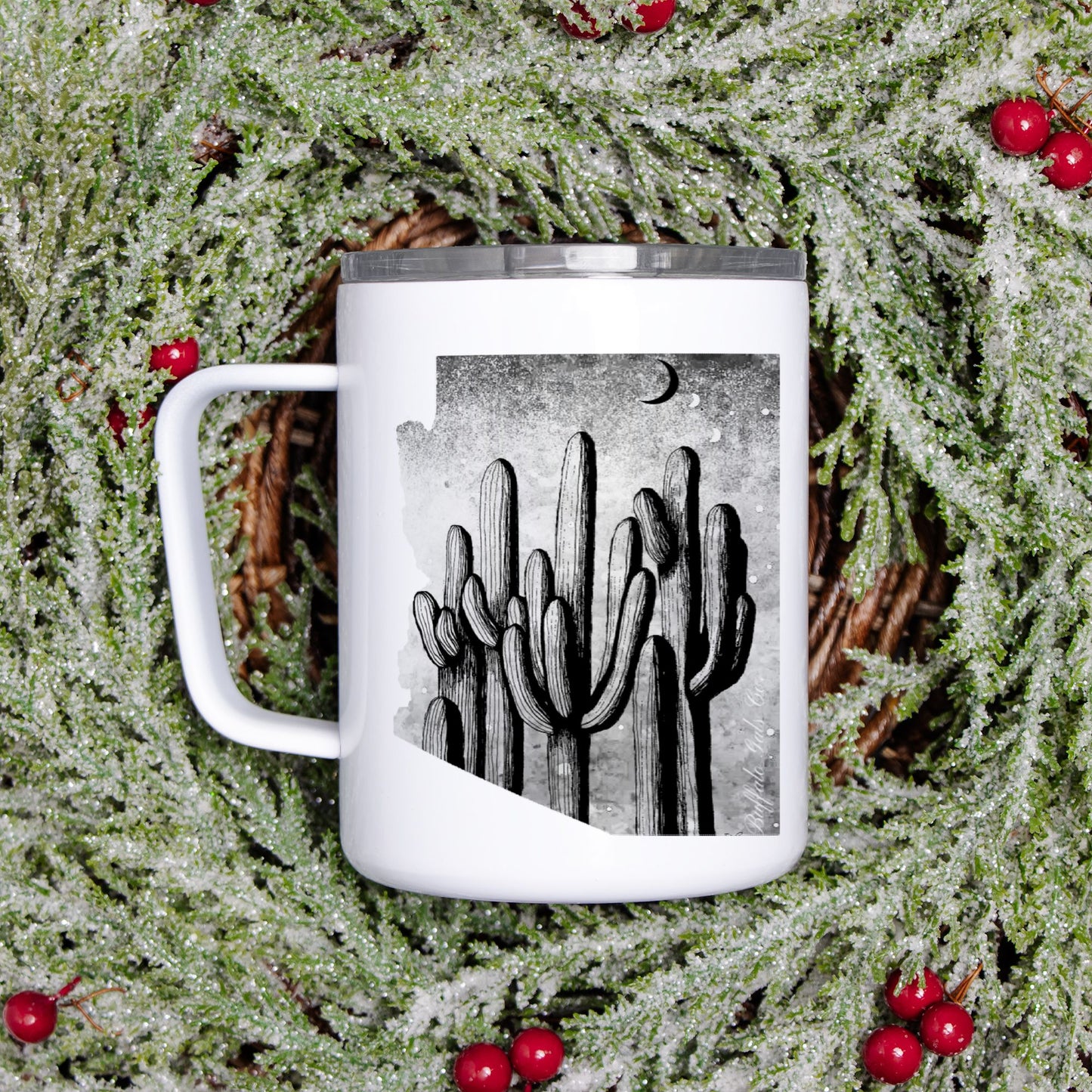 Travel Mug - "Saguaro Forest AZ"