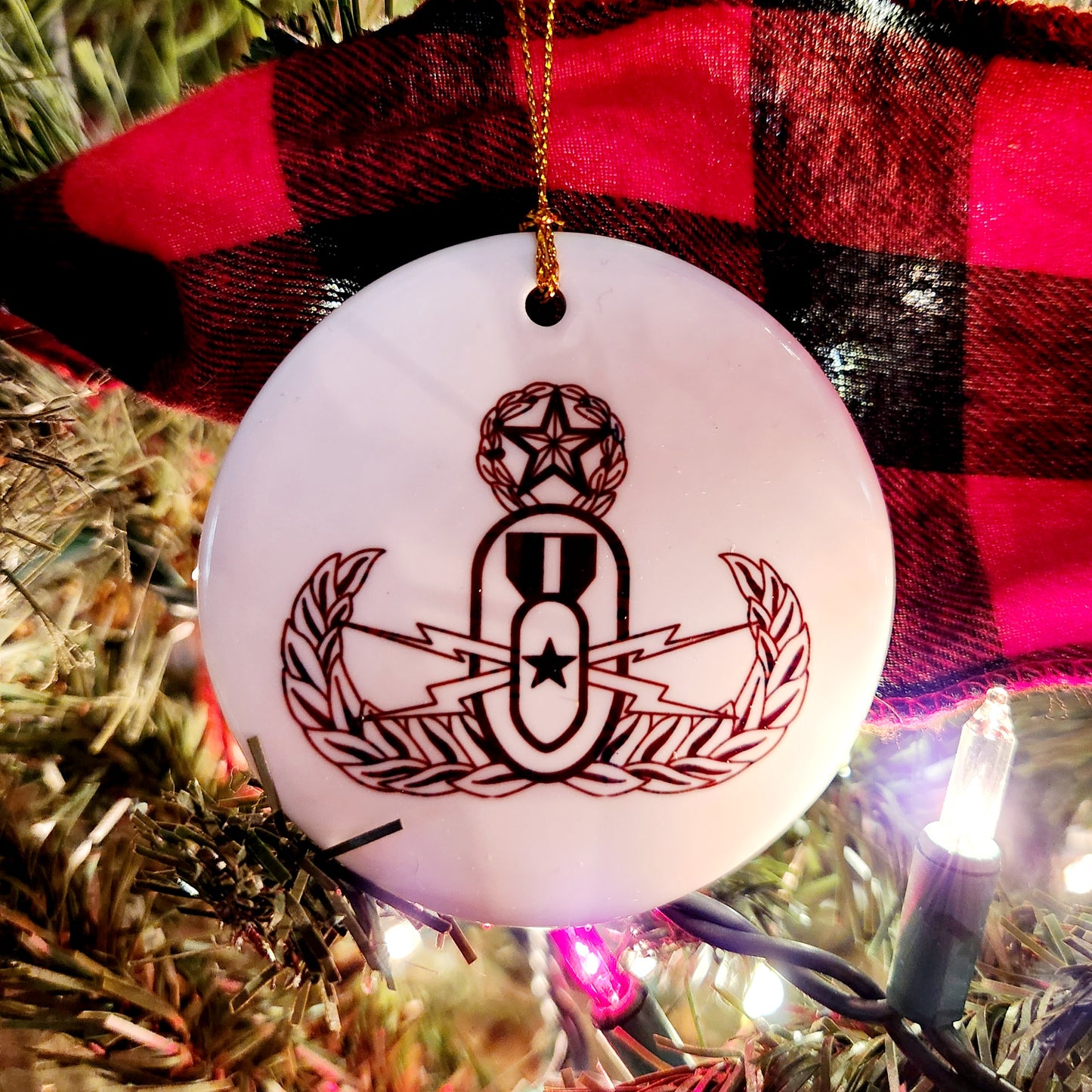 Ornament - "Red EOD Badge"