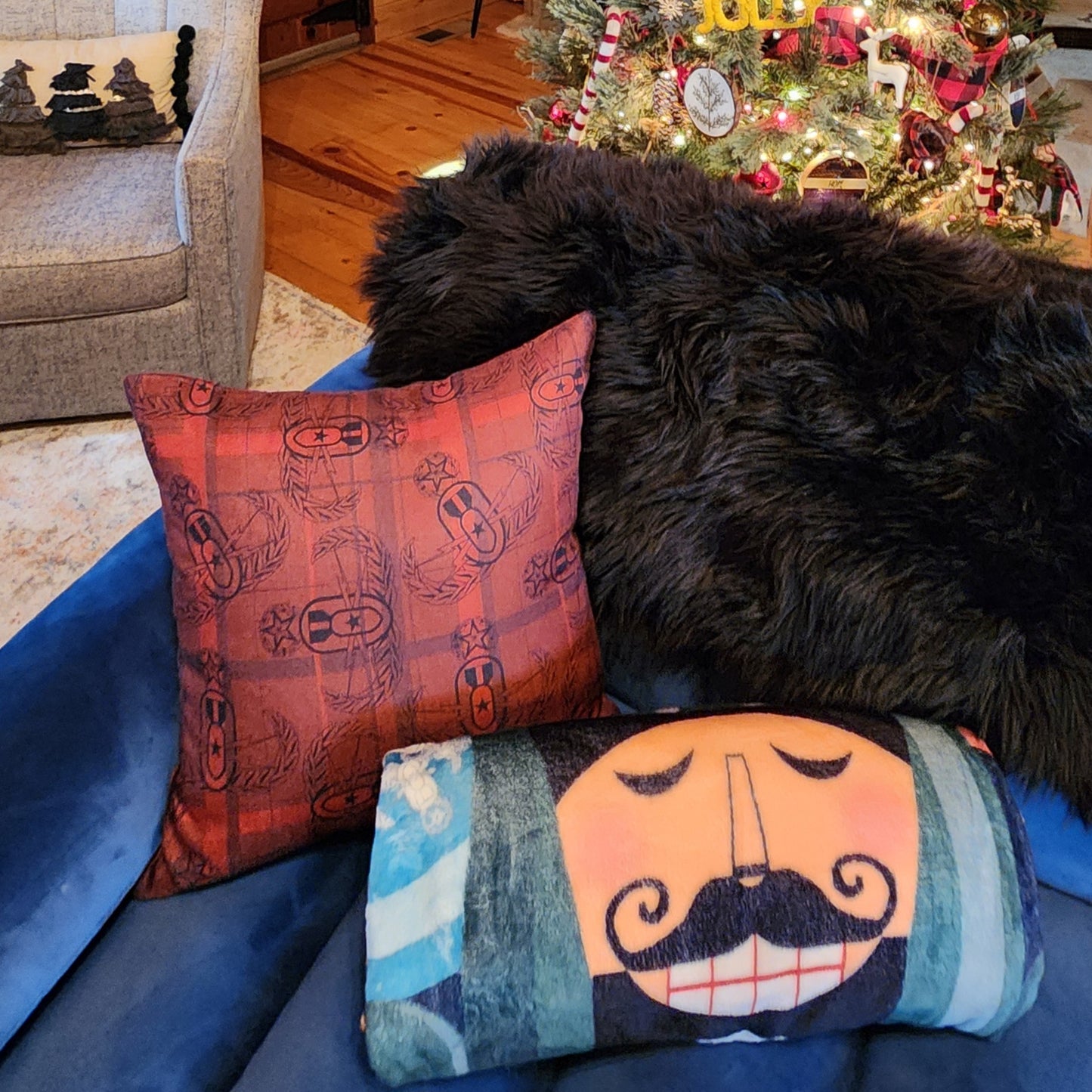 Throw Pillow Sham - "EOD Plaid" (Red)