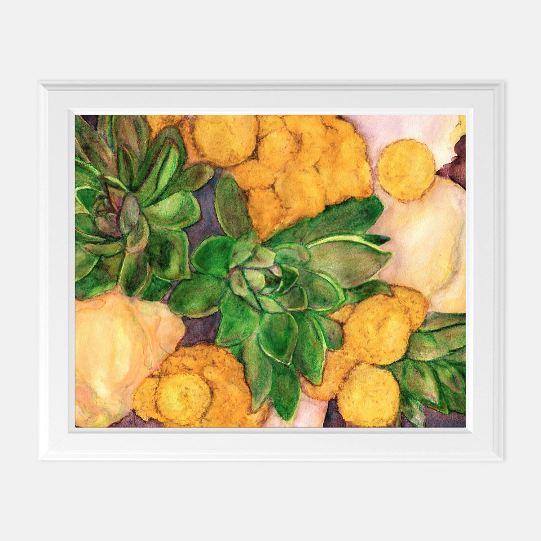 Print (8" x10") - "Succulent Bouquet"