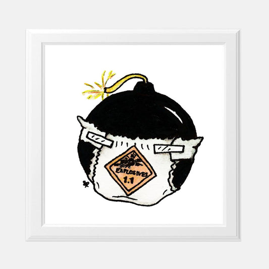 Print ("8 x 8") - "Explosive Hazard"