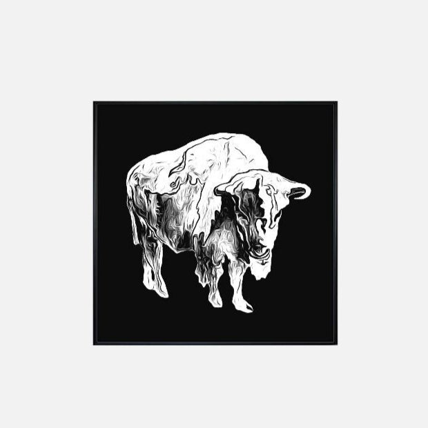 Print (12" x 12") - "Melting Bison"