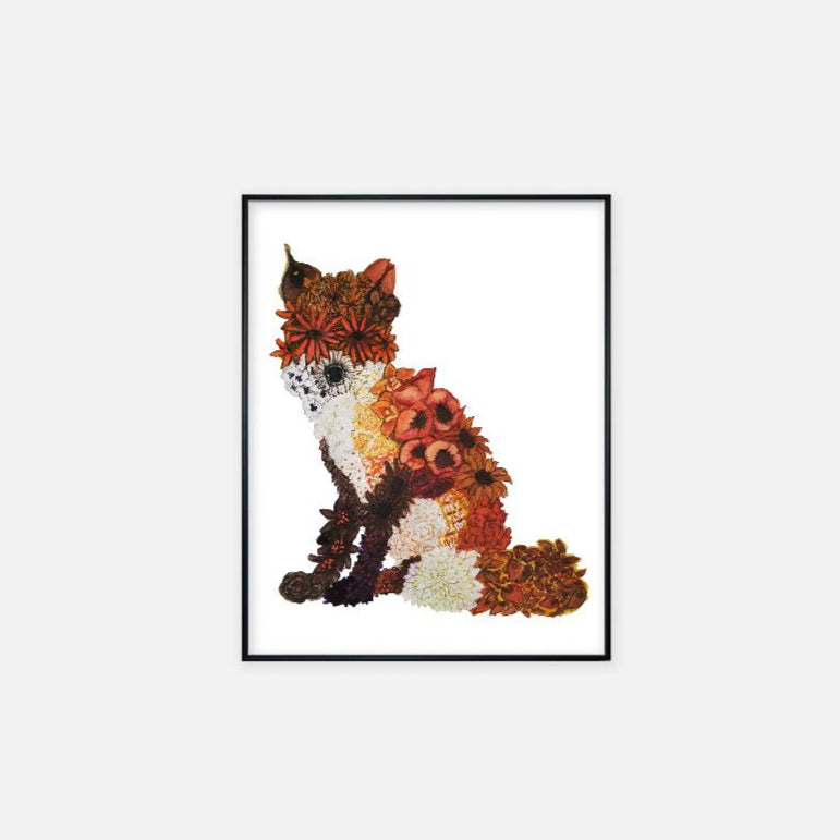 Print (11" x 14") - "Floral Fox"