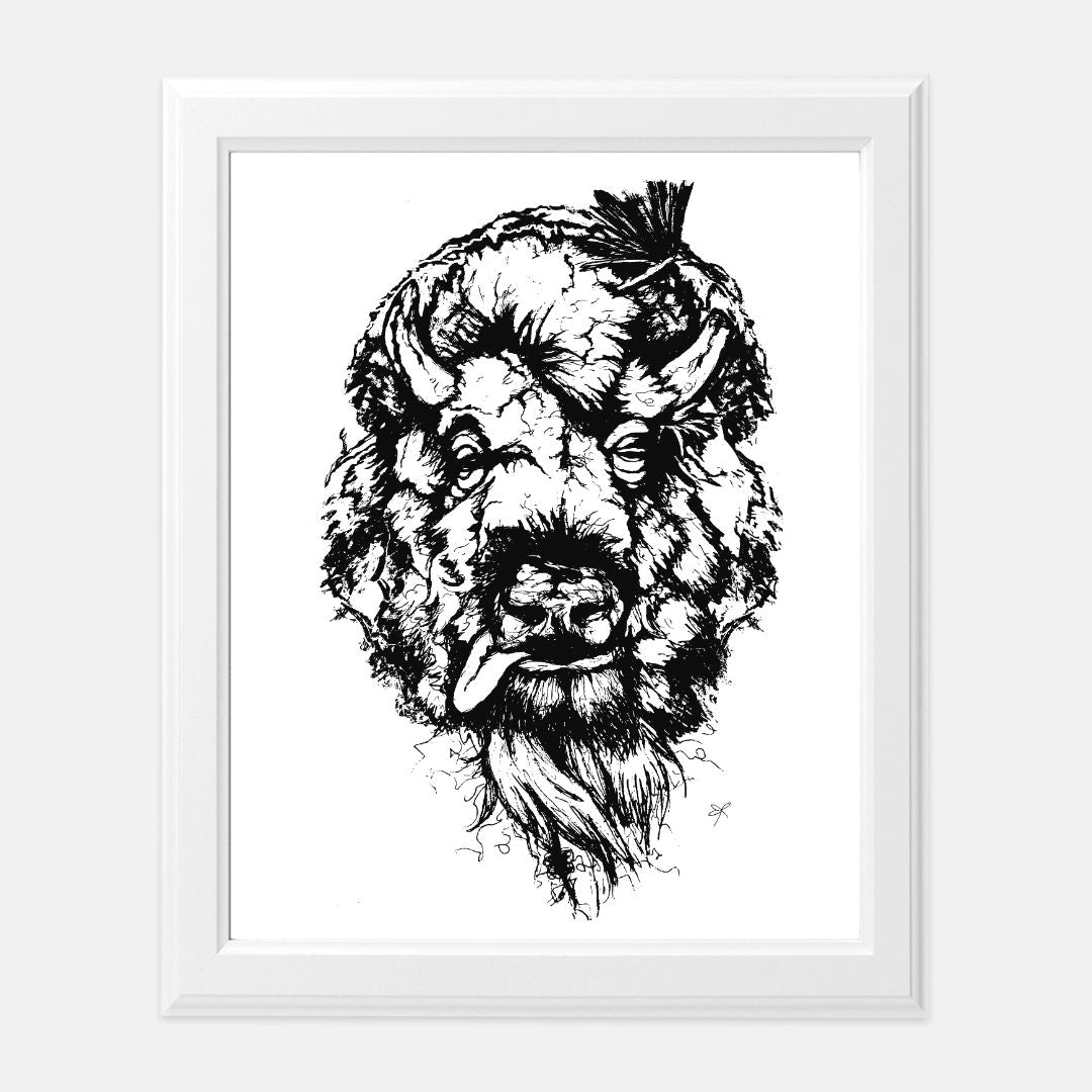 "Tattered Buffalo" - Print (8" x10")