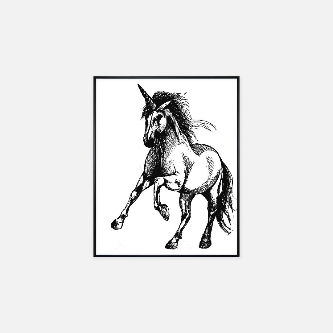 "Unicorn" - Print (16" x 20")