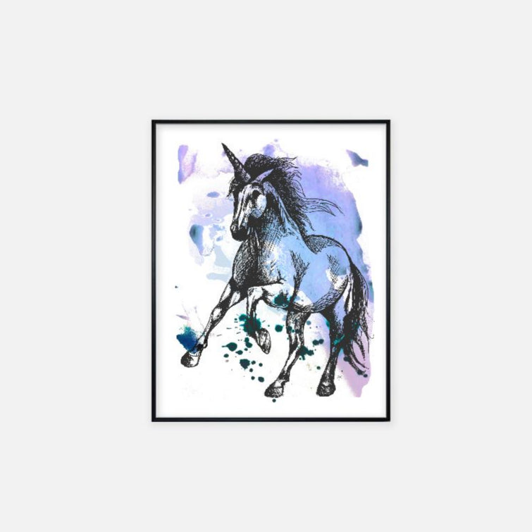 "Unicorn on Paint" - Print (11" x 14")