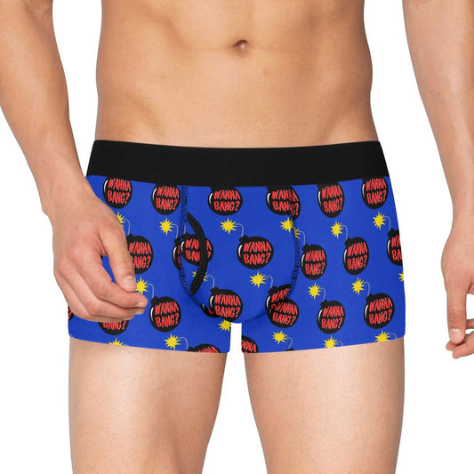 Men's Boxer Briefs with Fly - "Wanna Bang?"