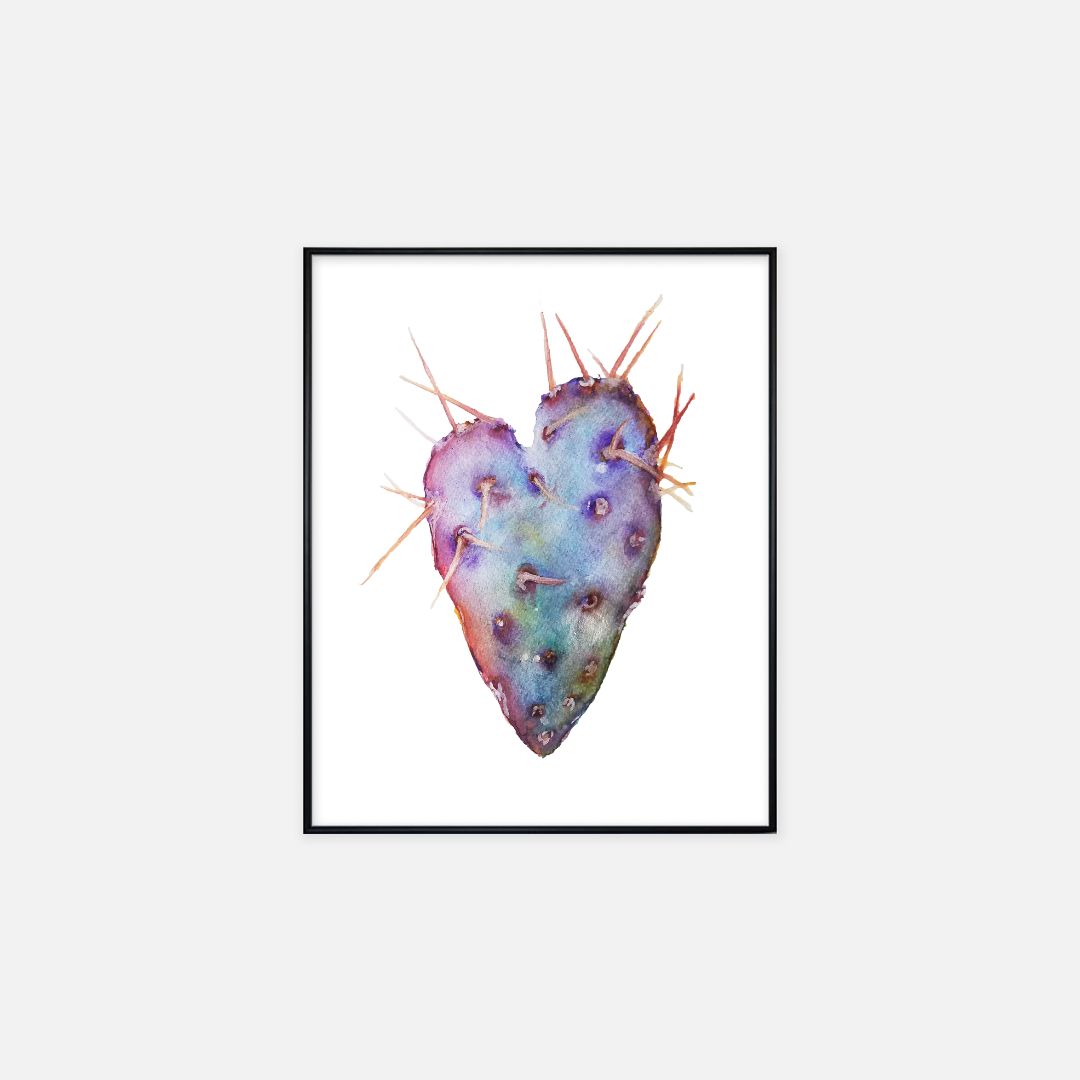 Print (16" x 20") - "Cactus Heart"