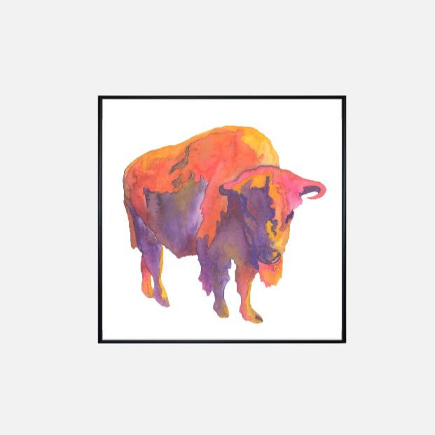 Print (12" x 12") - "Arizona Sky Bison"