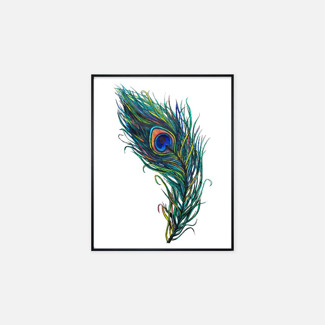 Print (16" x 20") - "Peacock Feather"