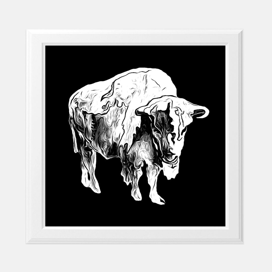 Print (8" x 8") - "Melting Bison"
