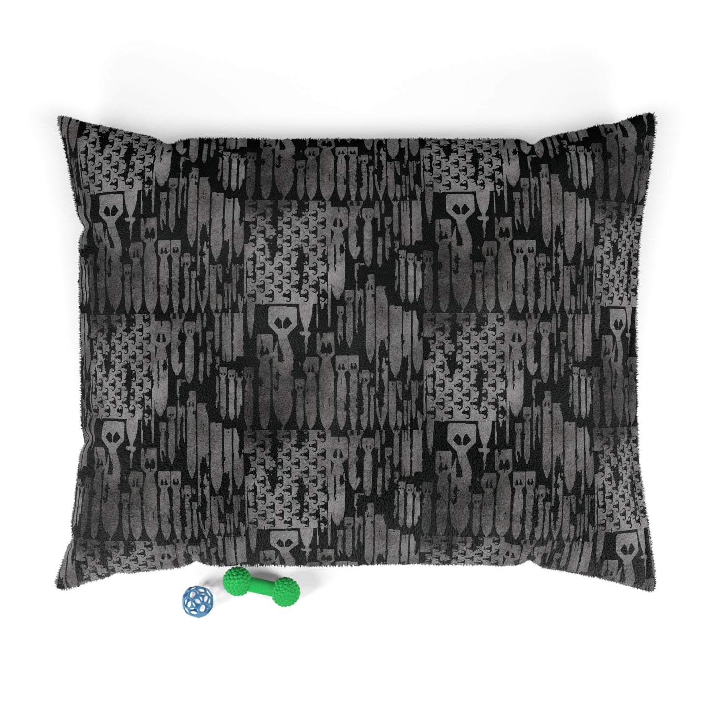Pet Bed — "EOD Bomb Flag" (Grey on Black)