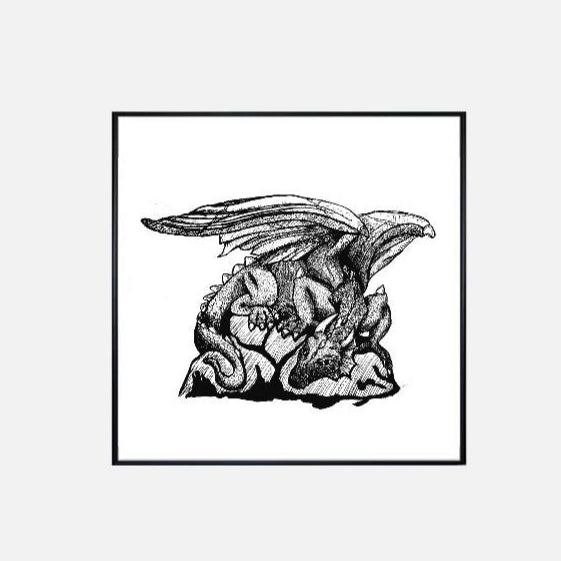 Print (12" x 12") - "Dragon"