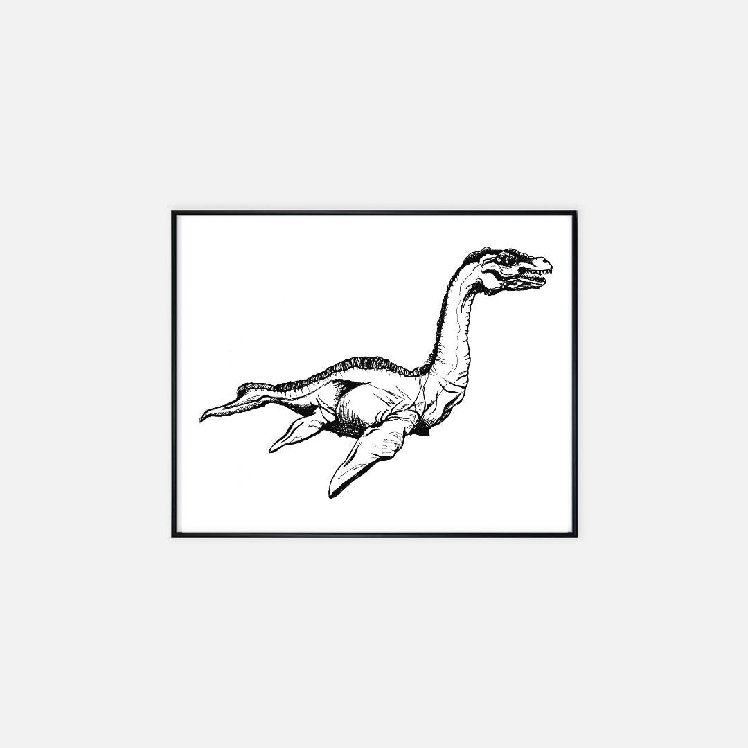 Print (16" x 20") - "Loch Ness Kelpie, Nessie"