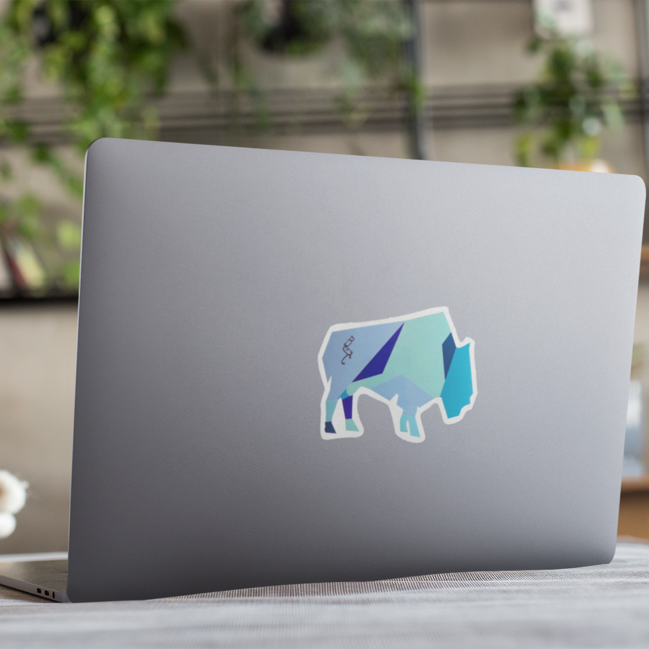 Vinyl Sticker/Decal - "Abstract Bison (Glacier)"