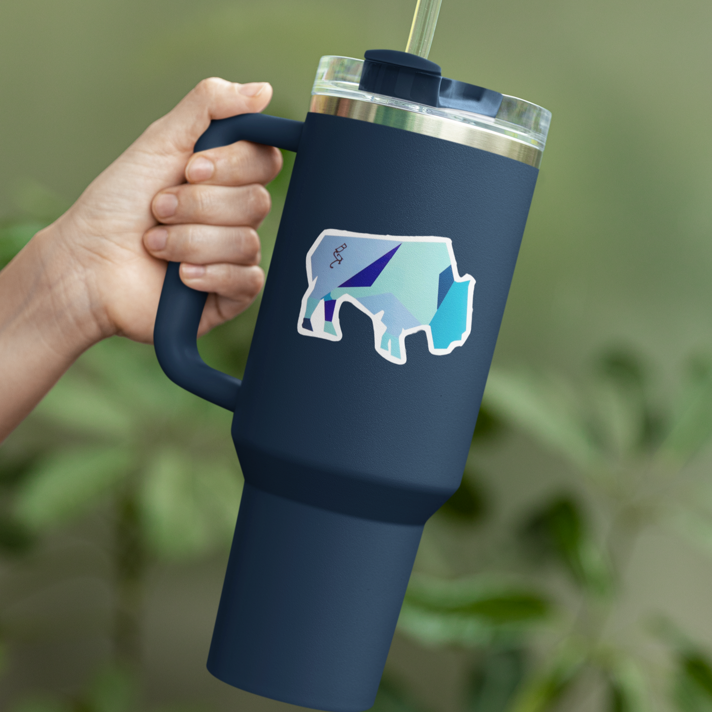 Vinyl Sticker/Decal - "Abstract Bison (Glacier)"