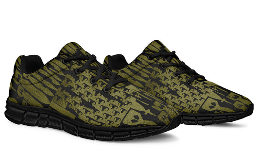 Print On Demand - Sneakers - "EOD Bomb Flag" (OD Green on Black)