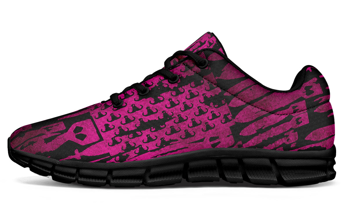 Print On Demand - Sneakers - "EOD Bomb Flag" (Pink on Black)