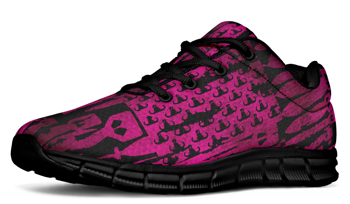 Print On Demand - Sneakers - "EOD Bomb Flag" (Pink on Black)