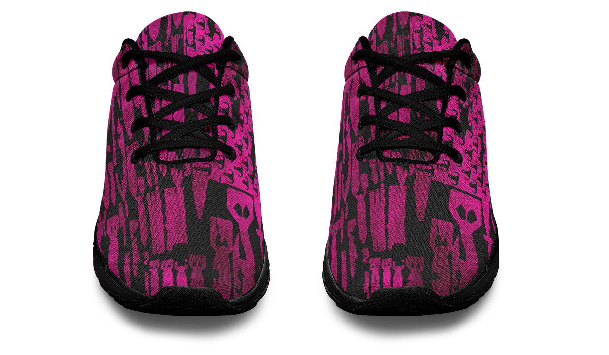 Print On Demand - Sneakers - "EOD Bomb Flag" (Pink on Black)
