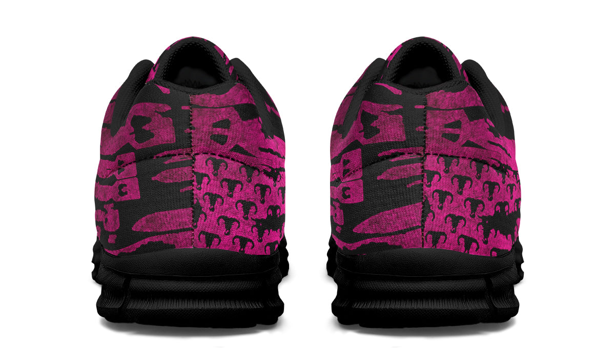 Print On Demand - Sneakers - "EOD Bomb Flag" (Pink on Black)