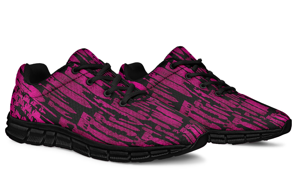 Print On Demand - Sneakers - "EOD Bomb Flag" (Pink on Black)