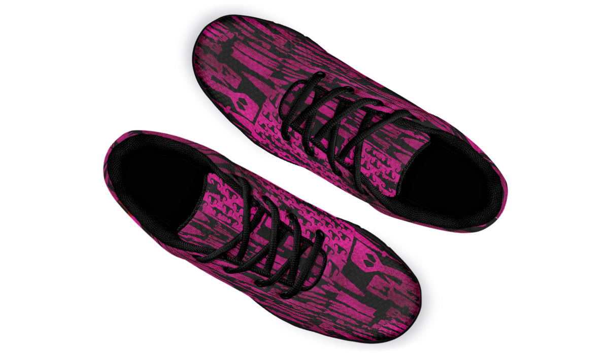 Print On Demand - Sneakers - "EOD Bomb Flag" (Pink on Black)