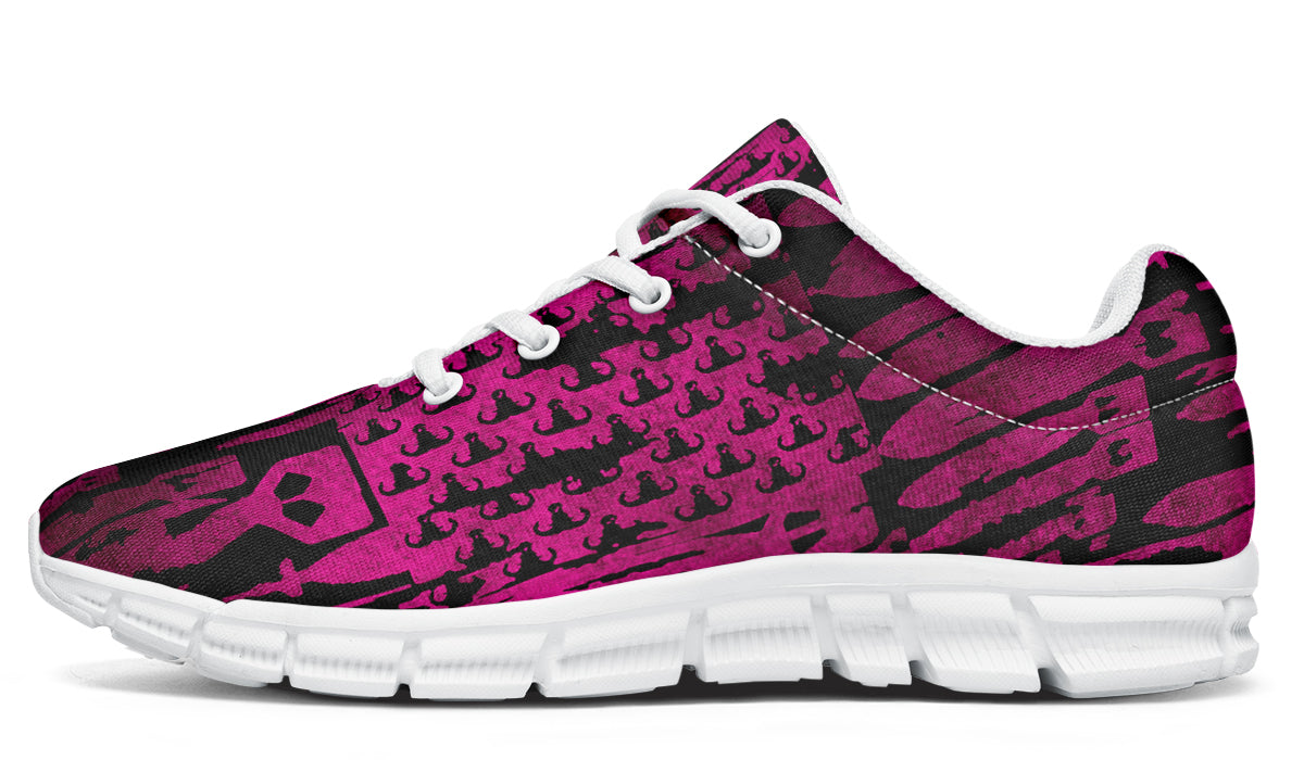 Print On Demand - Sneakers - "EOD Bomb Flag" (Pink on Black)