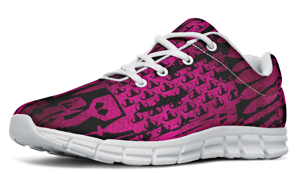 Print On Demand - Sneakers - "EOD Bomb Flag" (Pink on Black)