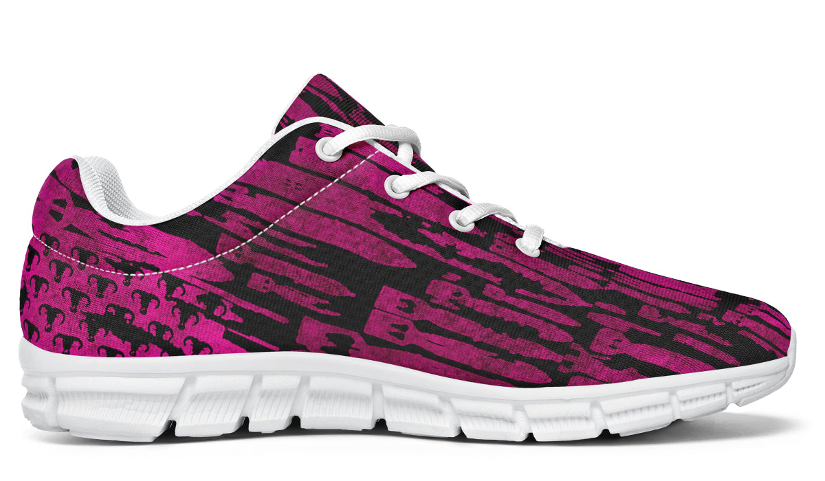 Print On Demand - Sneakers - "EOD Bomb Flag" (Pink on Black)