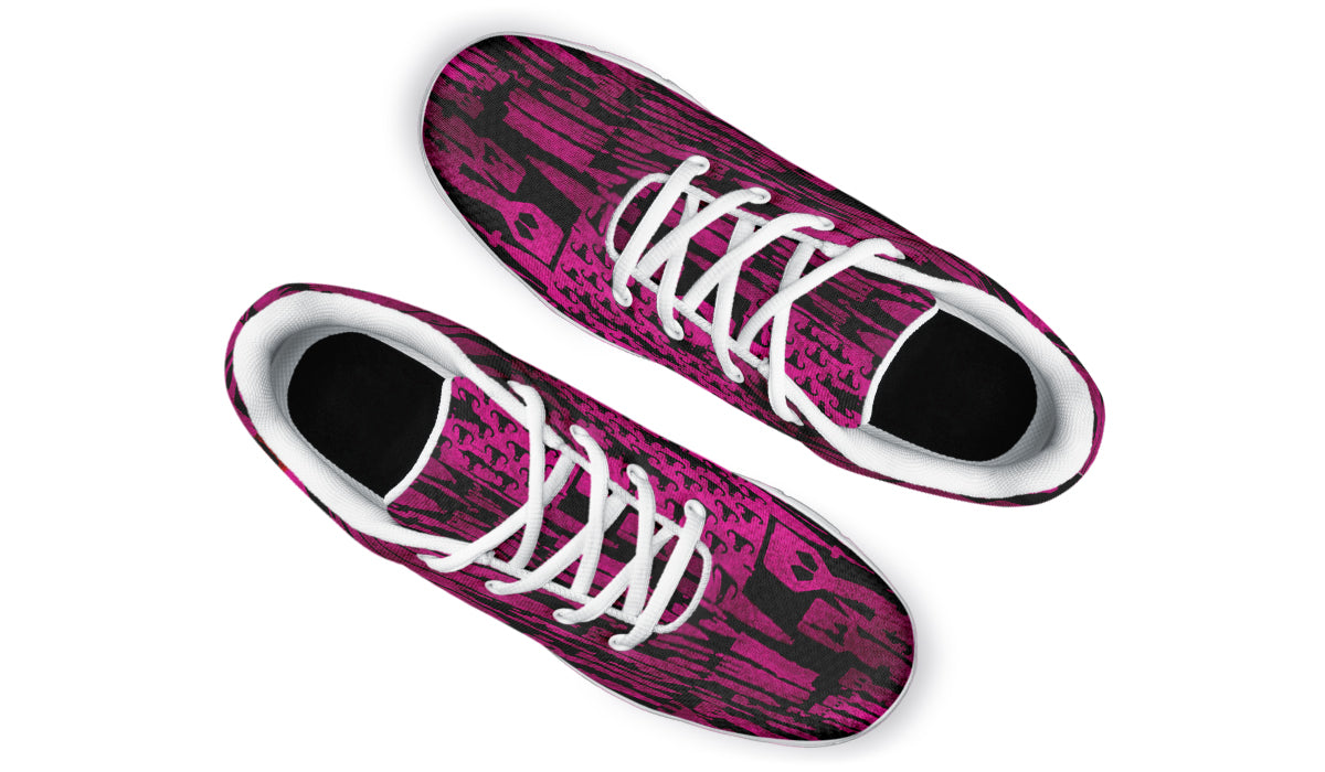 Print On Demand - Sneakers - "EOD Bomb Flag" (Pink on Black)