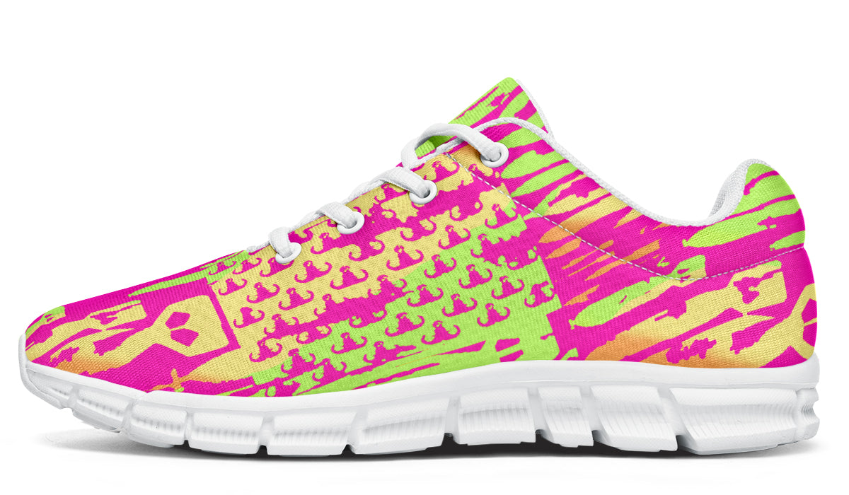 Print On Demand - Sneakers - "EOD Bomb Flag" (Pink/Orange/Lime)