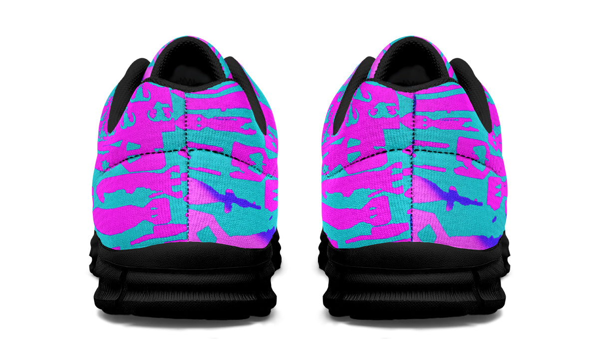 Print On Demand - Sneakers - "EOD Bomb Flag" (Green/Blue/Purple)