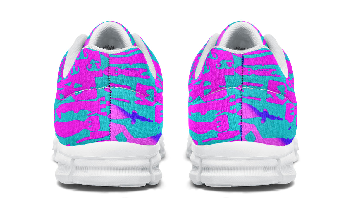 Print On Demand - Sneakers - "EOD Bomb Flag" (Green/Blue/Purple)