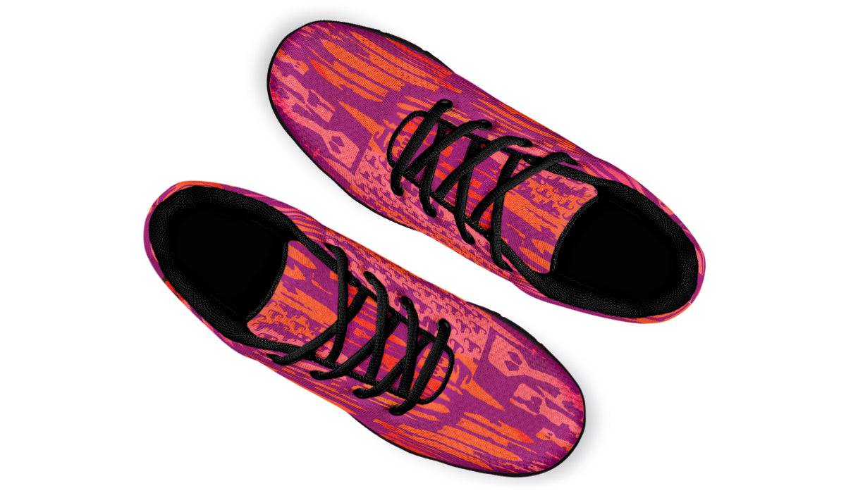 Print On Demand - Sneakers - "EOD Bomb Flag" (Orange & Pinks)