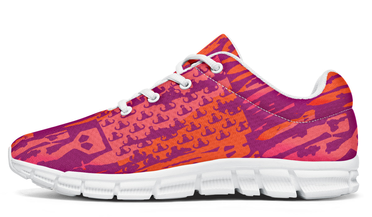 Print On Demand - Sneakers - "EOD Bomb Flag" (Orange & Pinks)