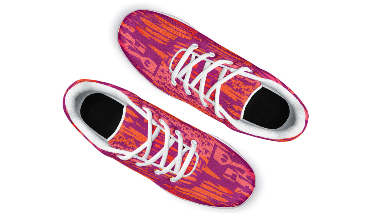 Print On Demand - Sneakers - "EOD Bomb Flag" (Orange & Pinks)