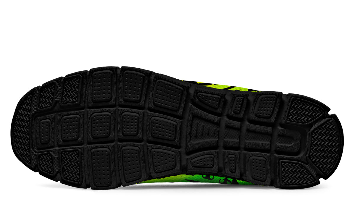 Print On Demand - Sneakers - "EOD Bomb Flag" (Lemon Lime on Black)