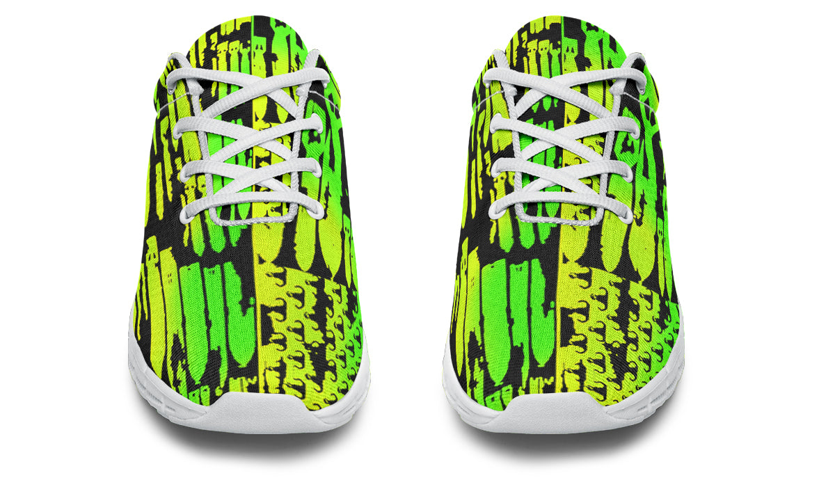 Print On Demand - Sneakers - "EOD Bomb Flag" (Lemon Lime on Black)