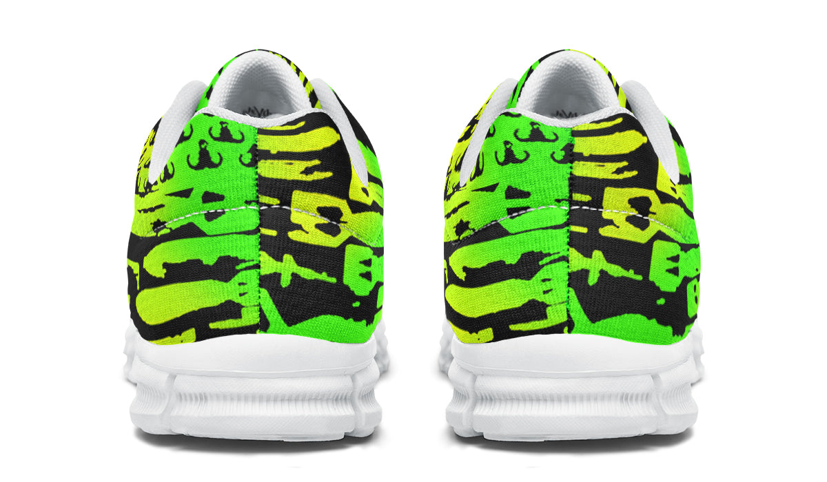 Print On Demand - Sneakers - "EOD Bomb Flag" (Lemon Lime on Black)