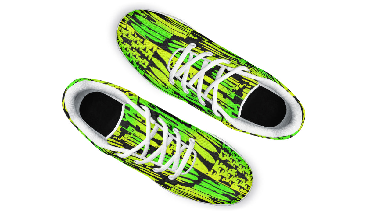 Print On Demand - Sneakers - "EOD Bomb Flag" (Lemon Lime on Black)