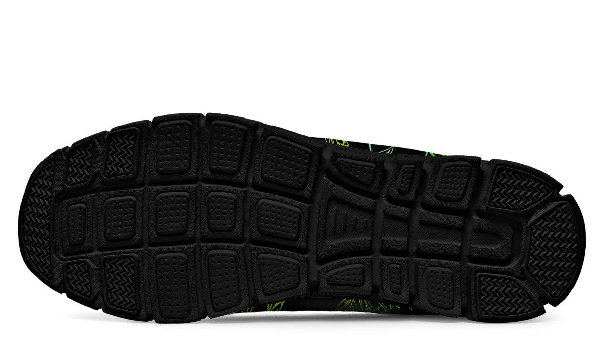 Print On Demand - Sneakers - "EOD Mixed Badges" (Lemon Lime on Black)
