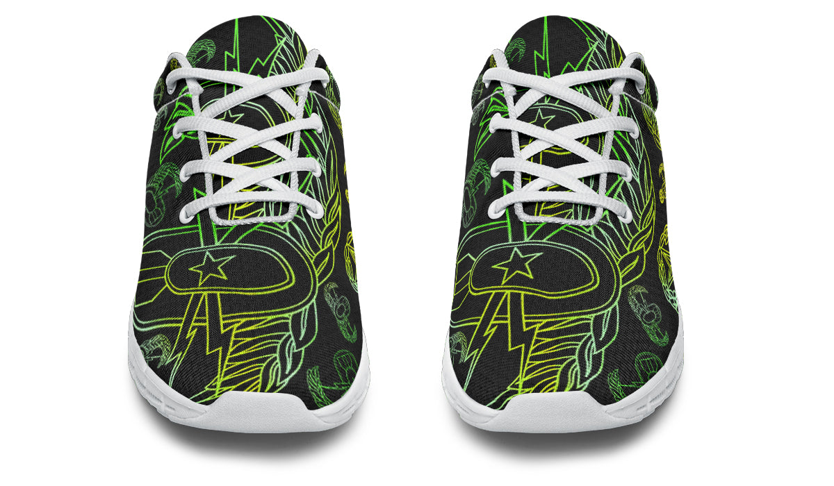 Print On Demand - Sneakers - "EOD Mixed Badges" (Lemon Lime on Black)