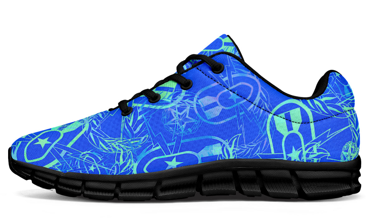 Print On Demand - Sneakers - "It's 5 o'clock Somewhere" (Green on Blue)