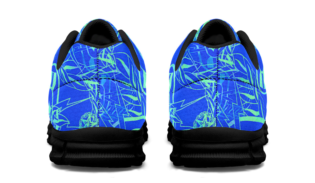 Print On Demand - Sneakers - "It's 5 o'clock Somewhere" (Green on Blue)