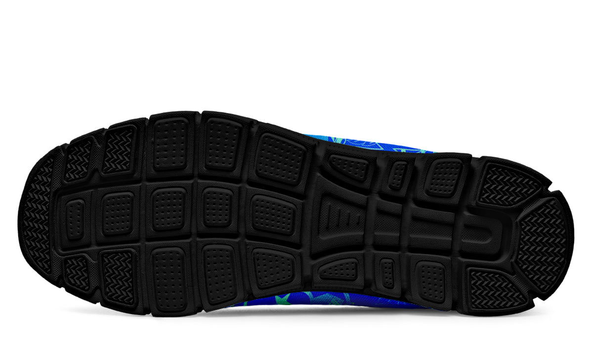 Print On Demand - Sneakers - "It's 5 o'clock Somewhere" (Green on Blue)